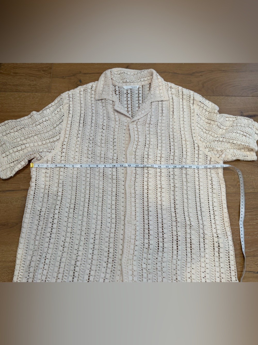 Zara Cream Crochet Top & Shorts Set - L/M - Picture 8 of 9